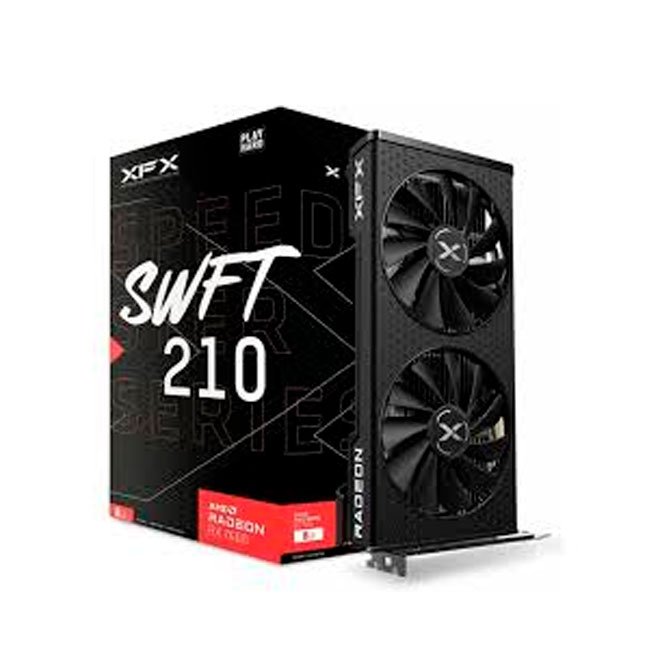 Tarjeta de Video XFX Speedster SWFT 210 AMD Radeon RX 7600 8GB GDDR6 PCIe 4.0 para Gaming y Creadores