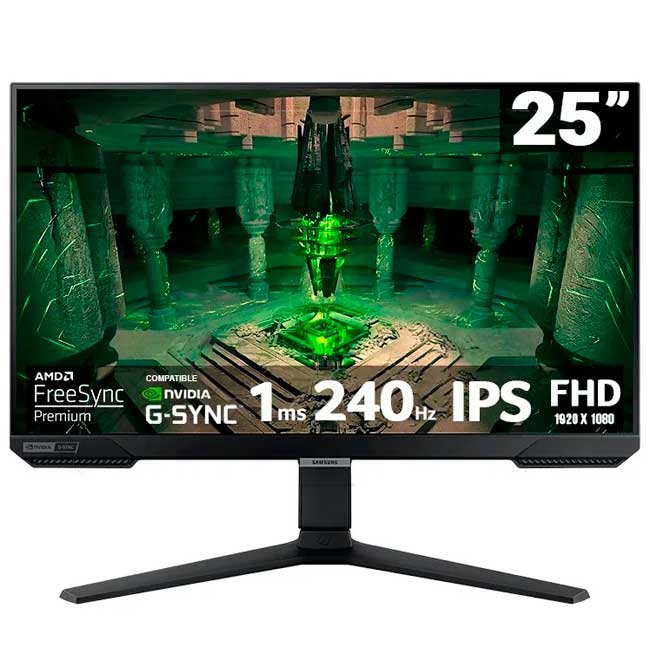 Samsung Odyssey G4 25'' FHD IPS 240Hz 1ms – Monitor Gamer con G-Sync, FreeSync y HDR10 LS25BG402ENXGO