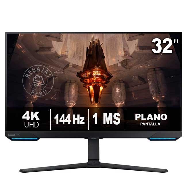 Monitor Samsung LS32BG702ENXGO Odyssey G70B G7 32” 4K UHD, IPS, 144Hz, 1ms, HDR10+, HDMI 2.1 – Ideal para Gaming y Creativos