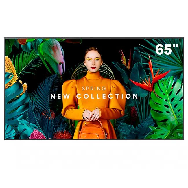Samsung LH65QMCEBGCXGO QMC 65'' 4K UHD – Monitor Profesional con 500 nits, Tizen 7.0, HDMI 2.0, Wi-Fi y Operación 24/7 para Señalización Digital