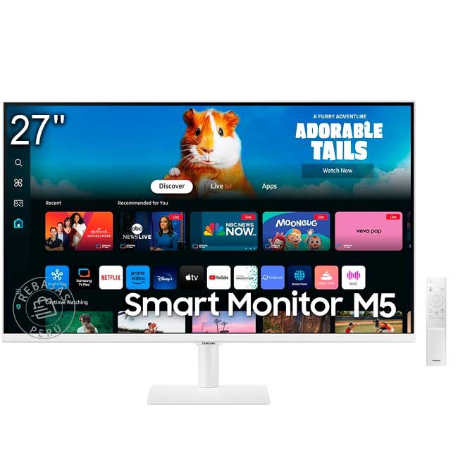 Samsung Smart Monitor M5 LS27DM501ELXPE 27” Full HD – Panel VA, Tizen OS, Wi-Fi, Bluetooth y Altavoces Integrados