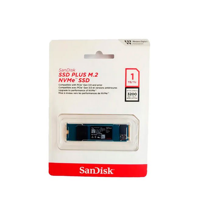 Disco SSD SanDisk 1TB M.2 NVMe PCIe Gen3 2280 - Alta Velocidad de Lectura y Escritura