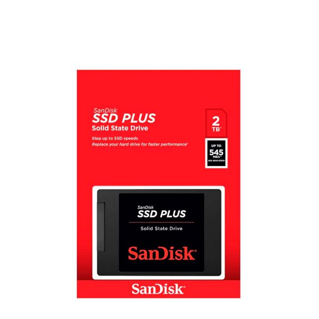 disco SSD PLUS SanDisk  2TB SATA III 2.5" | Disco Sólido Rápido y Silencioso para PC y Laptop