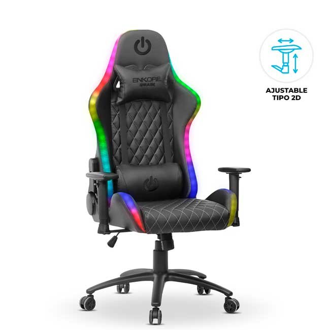 Silla Gamer Enkore Brain RGB ENC GC1003+ Iluminación RGB 2D Ergonómica Reforzada