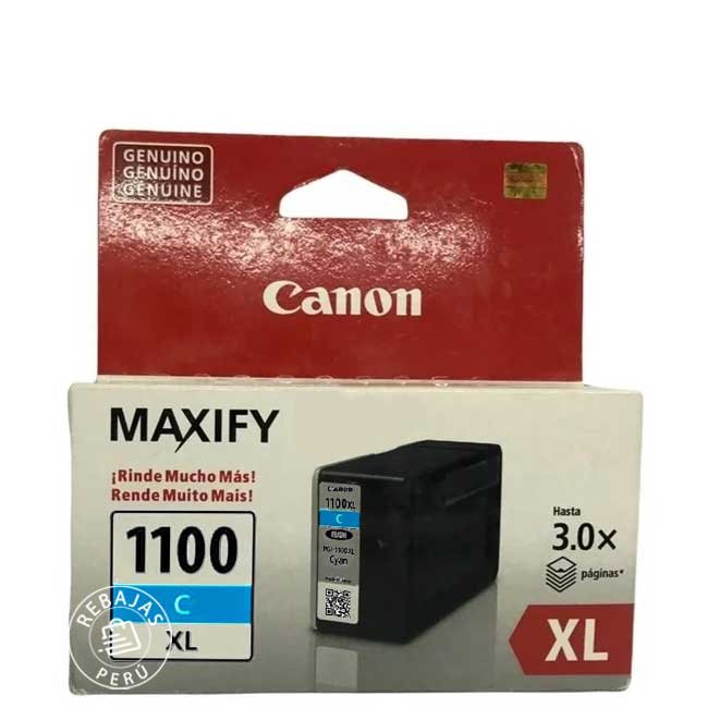Tinta Canon PGI-1100XL Cyan original para impresora MB2010