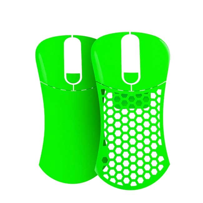 Skin VSG Green Glossy para Mouse Aquila Air & Fly – Honeycomb ultraligera, RGB compatible