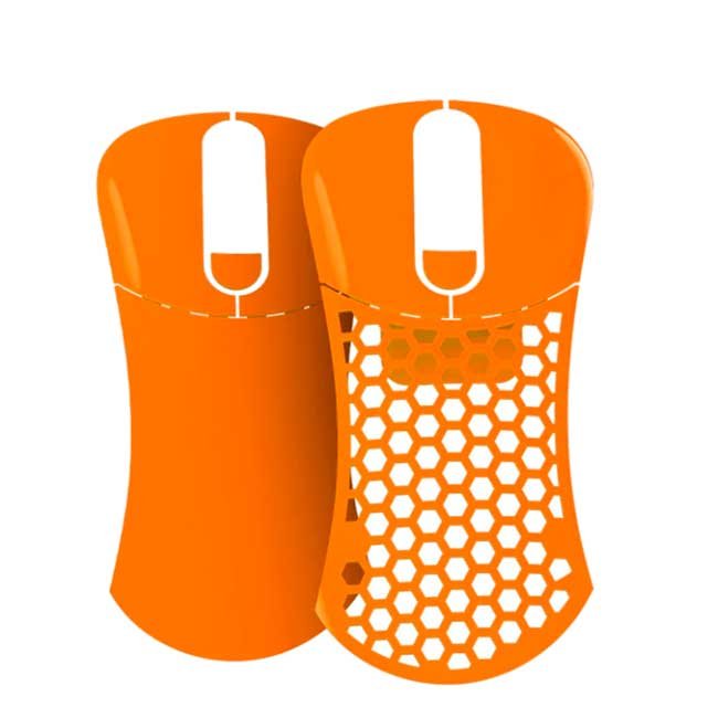 Skin VSG Naranja Glossy para Mouse Aquila Air & Fly – Ultraligera, Diseño Honeycomb, RGB Compatible