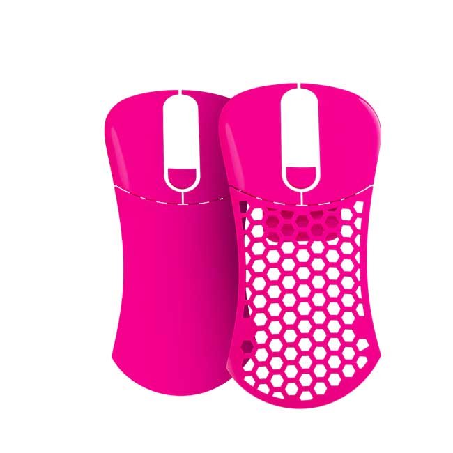 Skin VSG Rosa Glossy para Mouse Aquila Air & Fly – Diseño Honeycomb, Ultraligera, RGB Compatible