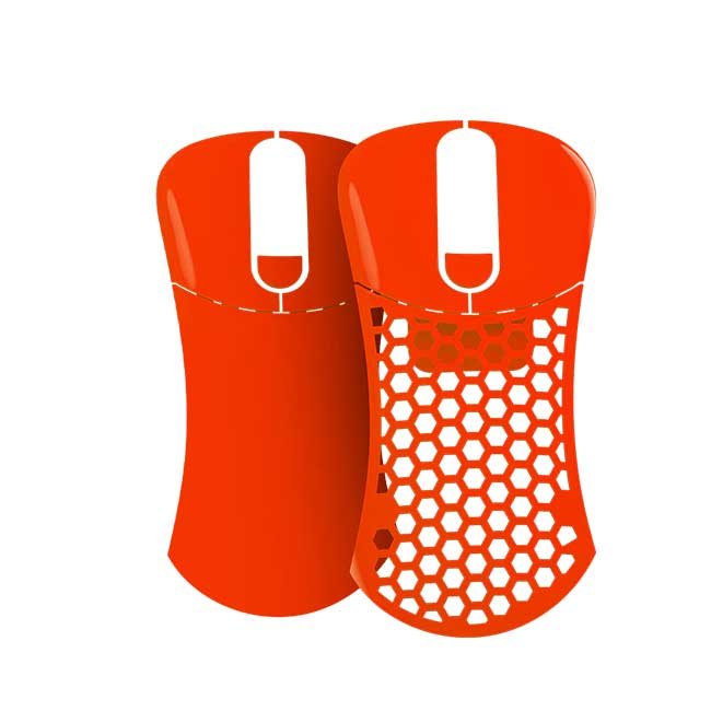 Skin VSG Roja Glossy para Mouse Aquila Air & Fly – Ultraligera, Diseño Honeycomb, RGB Compatible