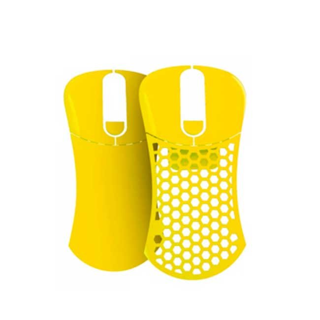 Skin VSG Amarilla Glossy para Mouse Aquila Air & Fly – Ultraligera, Diseño Honeycomb, Compatible con RGB