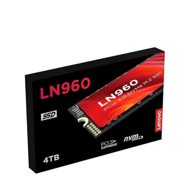 Disco SSD Lenovo LN960 4TB M.2 2280 PCIe Gen4 NVMe 2.0 - Lectura 7400MB/s,