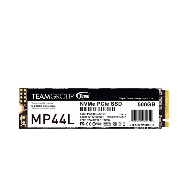 Disco SSD TEAMGROUP MP44L 500GB M.2 PCIe Gen 4 NVMe – Alta Velocidad de Lectura y Escritura