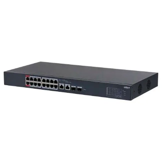 Switch Administrable PoE 18 Puertos DH-CS4218-16ET-135 con 16 PoE y Watchdog
