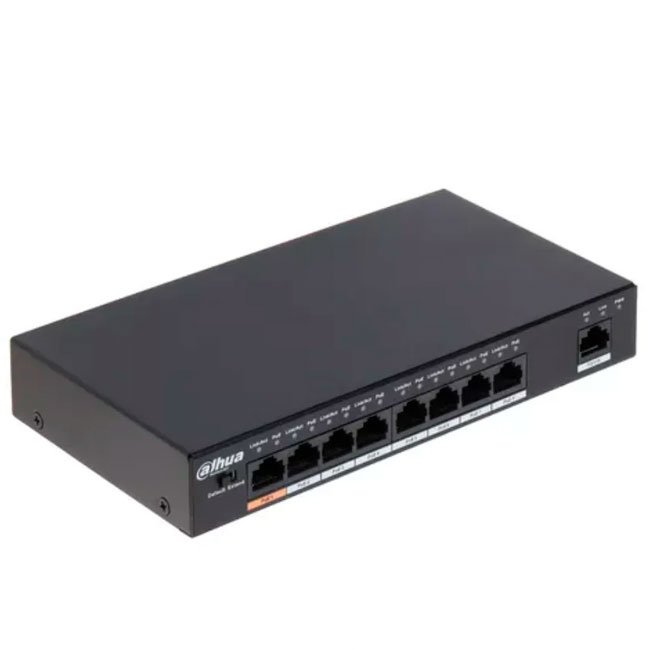 Switch PoE Dahua DH-PFS3009-8ET-96 | 8 Puertos Fast Ethernet + 1 Uplink | 96W