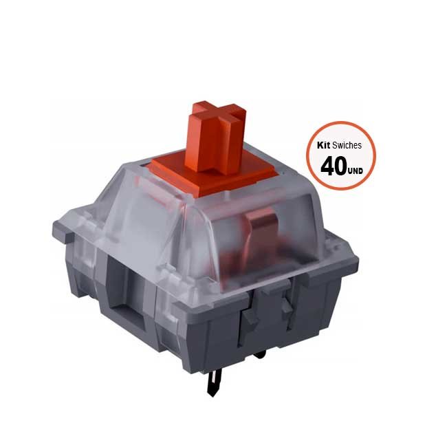 Switch VSG Kailh Speed Bronze – Mecánico Clicky, Alta Velocidad, 3 Pines, 50 g de Activación, Precisión Gamer