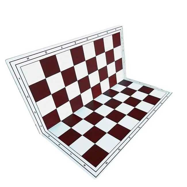 Tablero de Ajedrez de Plástico Plegable 4 Partes | 51x51 cm | Escaques 5.7 cm | Colores Variados