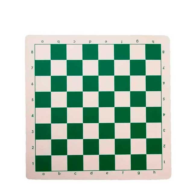 Tablero de Ajedrez de Vinil Enrollable 50x50 cm | Escaques 5.7 cm | Colores Verde, Café y Guinda