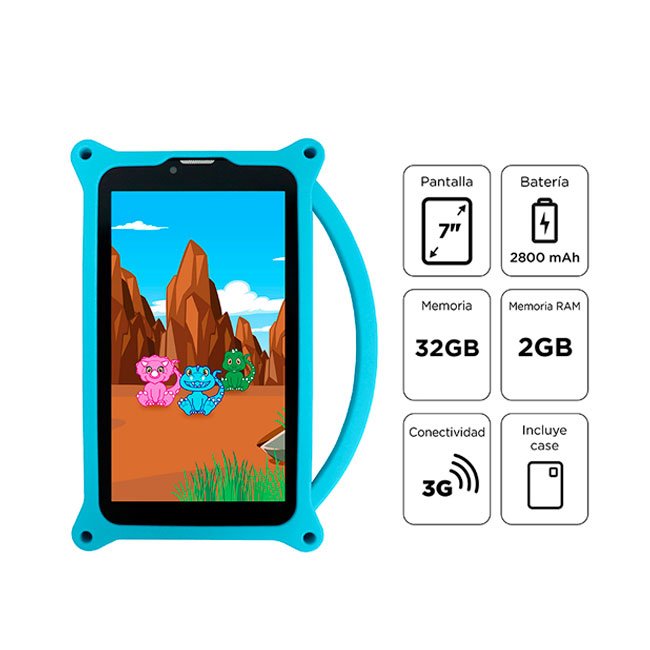 Tablet Advance Intro TR6955, 7" IPS 1024x600, Android 11 Go, 3G, Dual SIM, 32GB, RAM 2GB-dino blue