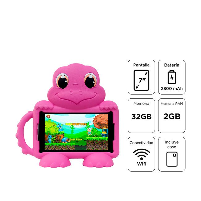 Tablet Advance Intro TR6959, 7" IPS 1024x600, Android 12 Go ,32GB, 2GB RAM, Wi-Fi, Rosado