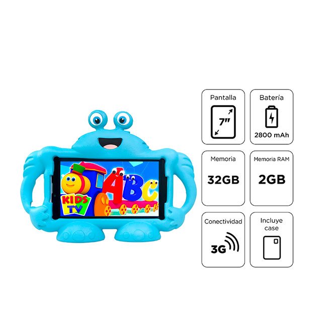 Tablet Advance Intro TR7996, 7" IPS 1024x600, Android 11 Go, 3G, Dual SIM, 32GB, RAM 2GB-MONSTER azul