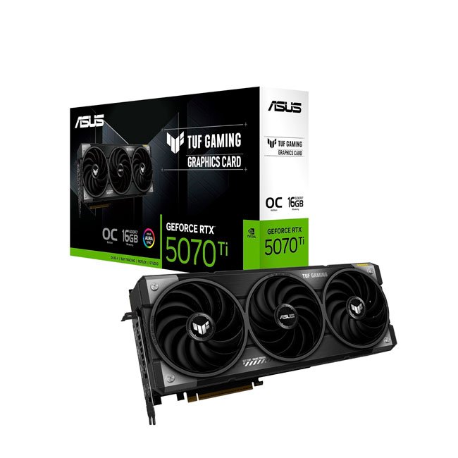 Tarjeta Gráfica ASUS TUF RTX 5070 Ti OC 16GB GDDR7 PCIe 5.0 – Gaming de Alto Rendimiento