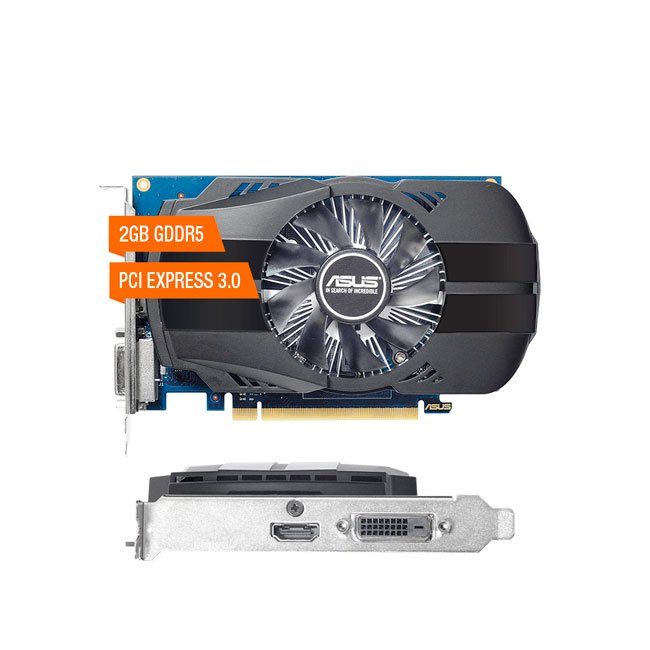 Tarjeta de Video Asus NVIDIA GeForce GT 1030 2GB GDDR5 PCI-E 3.0 HDMI/DVI