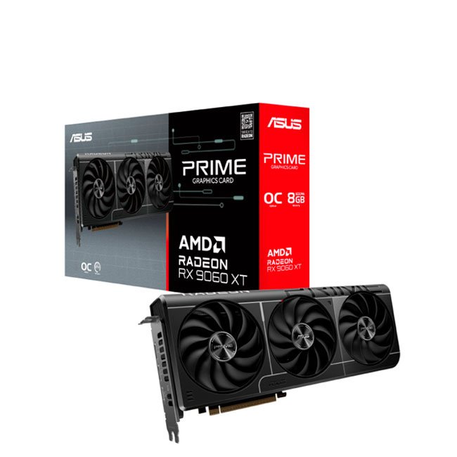Tarjeta de Video ASUS PRIME-RX9060XT-O8G 8GB GDDR6 | PCIe 5.0 | Radeon RX 9060 XT