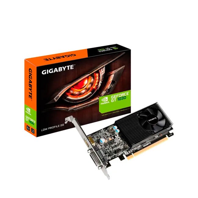 Tarjeta de Video Gigabyte Nvidia GeForce GT 1030 2GB DDR4 Low Profile | HDMI + DVI