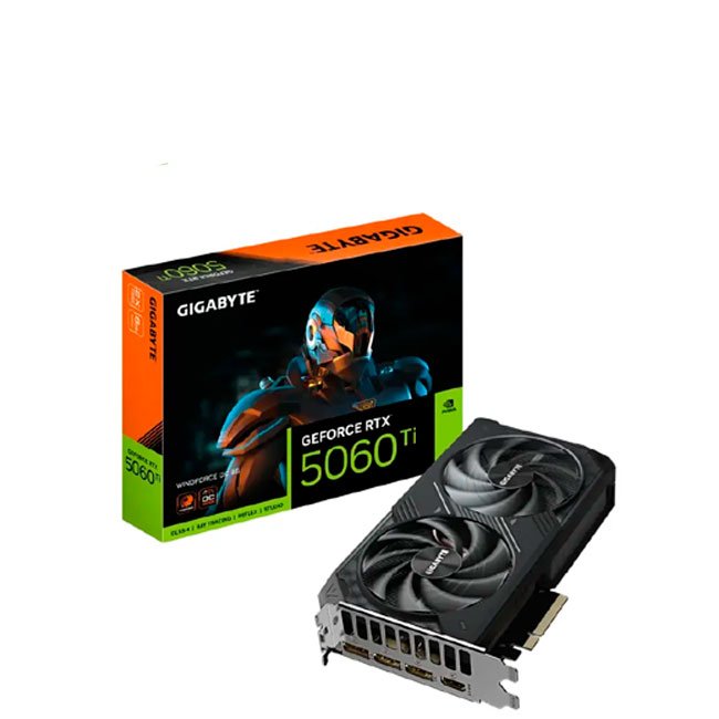 Tarjeta de Video GIGABYTE RTX 5060 Ti WINDFORCE OC 8G 8GB GDDR7 PCIe 5.0