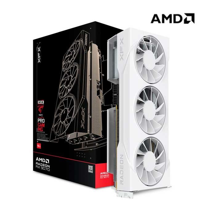 Tarjeta de Video XFX Swift AMD Radeon RX 9070 OC White 16GB GDDR6 Triple Ventilador Gaming Edition