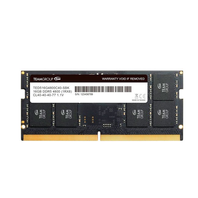 Memoria Ram TEAMGROUP SO-DIMM ELITE DDR5, 16GB DDR5-4800MHz, CL40, 1.1V
