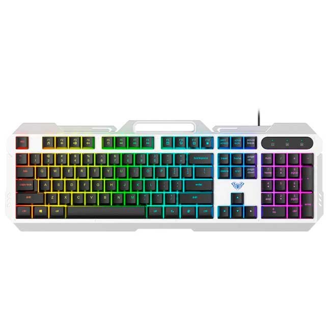 Teclado de Membrana Aula F2023 RGB Black con Iluminación Multicolor y Diseño Ergonómico para Gaming