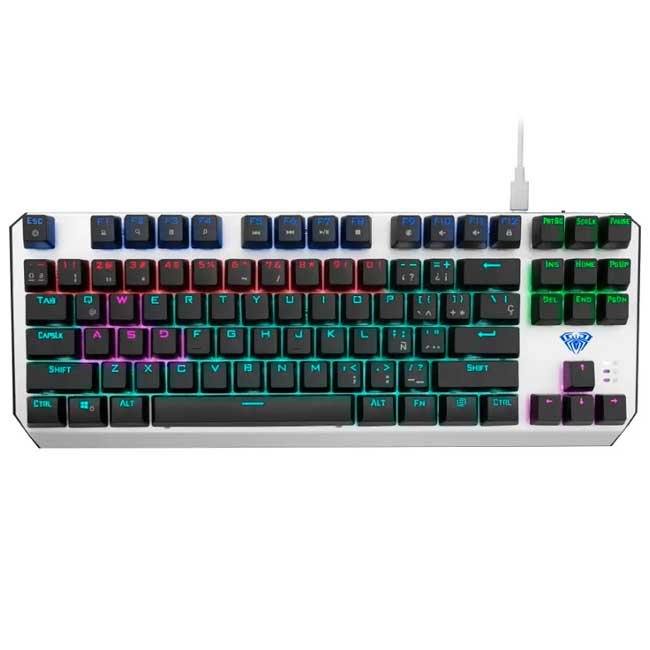 Teclado Mecánico Aula F2067 RGB con Switch Blue Antighosting para Gaming