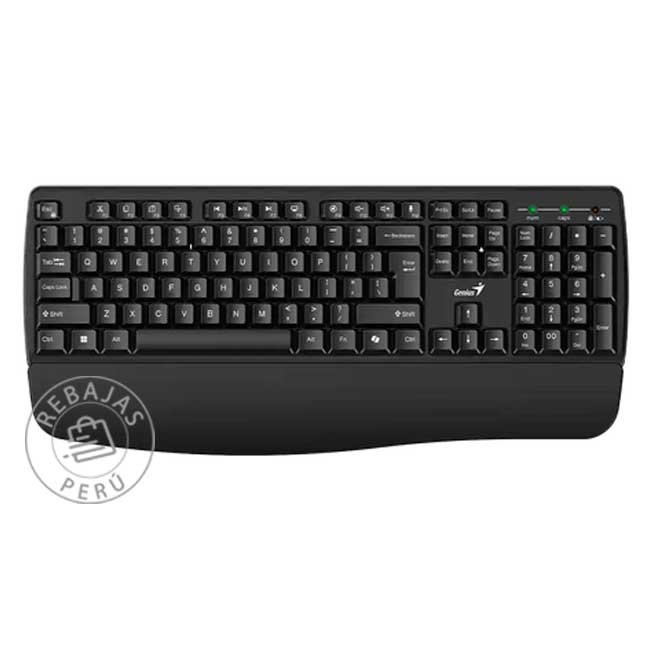 Teclado Genius KB-7123 AI Copilot Wireless USB Español Negro