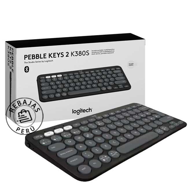 Teclado Logitech Pebble 2 K380S Bluetooth Inalámbrico Graphite SP