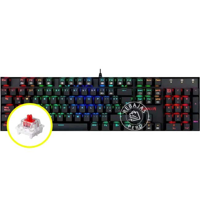 Teclado Mecánico K551RGB MITRA Black Español – RGB y Switches Intercambiables