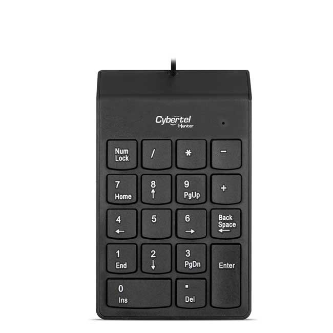 Teclado Numérico USB Cybertel Hunter CYB K303 con Teclas Semi Curvas y Barniz UV