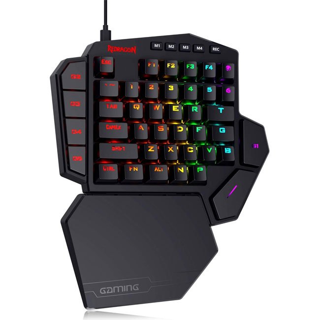 Teclado Mecánico Gamer Redragon DITI K585RGB | One-Handed con Iluminación RGB y Teclas Macro