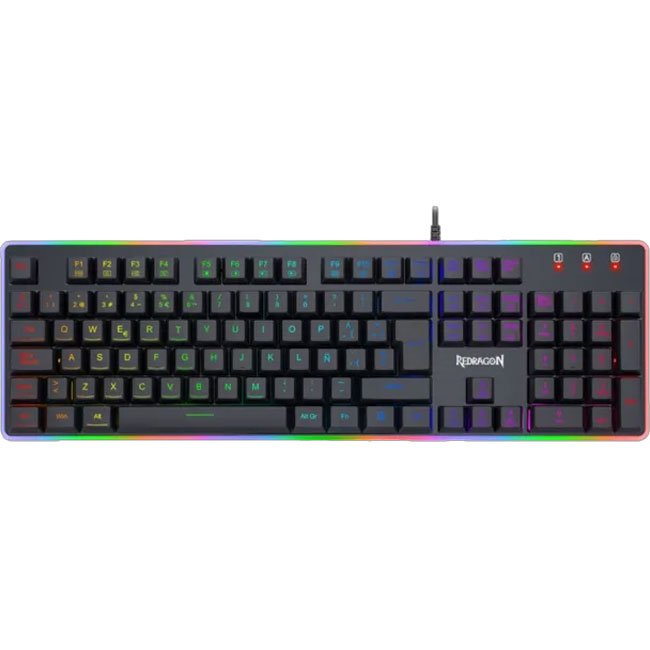Teclado Redragon DYAUS K509RGB-SPS RGB Español con Ñ – Membrana, Antighosting y Retroiluminado