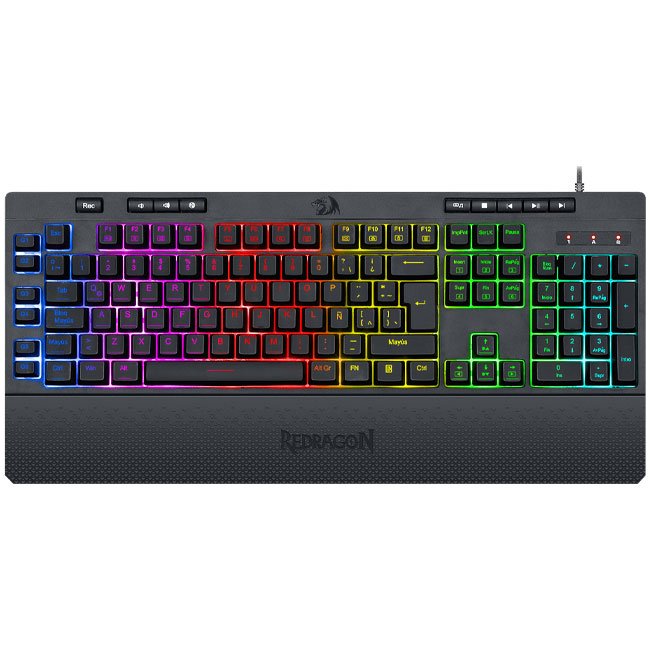 Teclado Semi Mecánico Gamer Redragon SHIVA K512RGB-SP con Iluminación RGB y Teclas Macro en Español