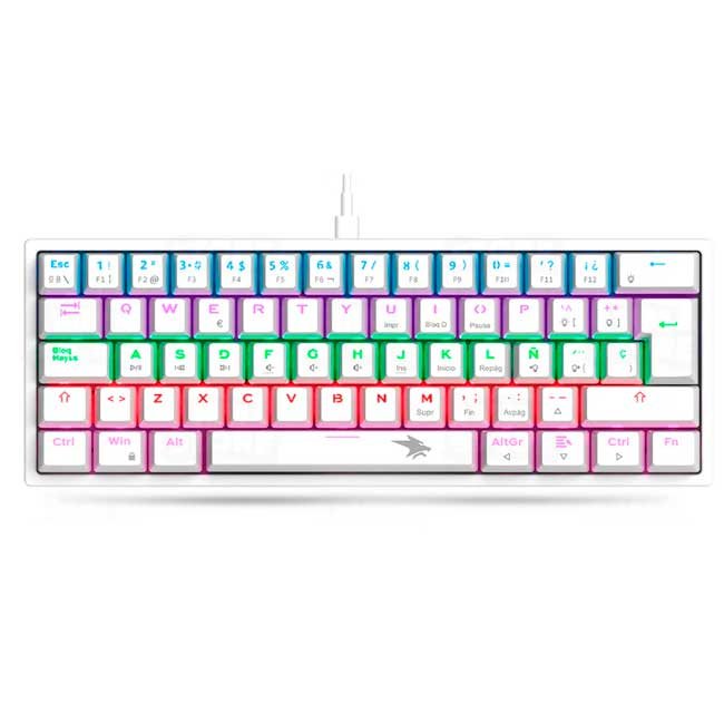 Teclado Mecánico Vifrozt Berserker Mini White 60% con Retroiluminación Rainbow RGB