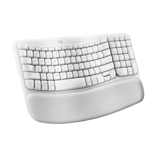 Teclado Logitech Ergo Wave Wireless – Ergonomía, Conectividad Inalámbrica blanco