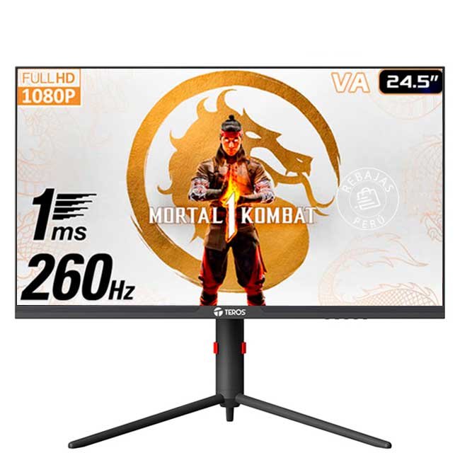 Monitor Gaming TEROS TE-2472G 24.5" FHD VA 260Hz 1ms HDMI DisplayPort VESA