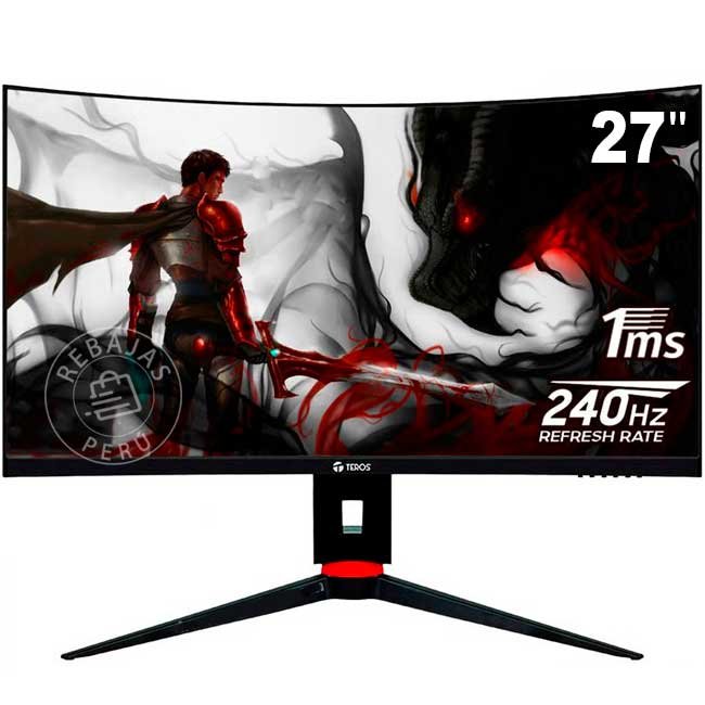 Monitor Gamer Curvo TEROS TE-2764G 27” FHD VA, 240Hz, 1ms, HDMI 2.1, DP 1.4, Adaptive-Sync