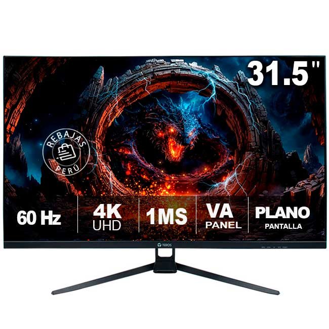 Monitor TEROS TE-3252S 31.5” 4K UHD VA LED 1ms 60Hz HDMI DP Freesync Premium