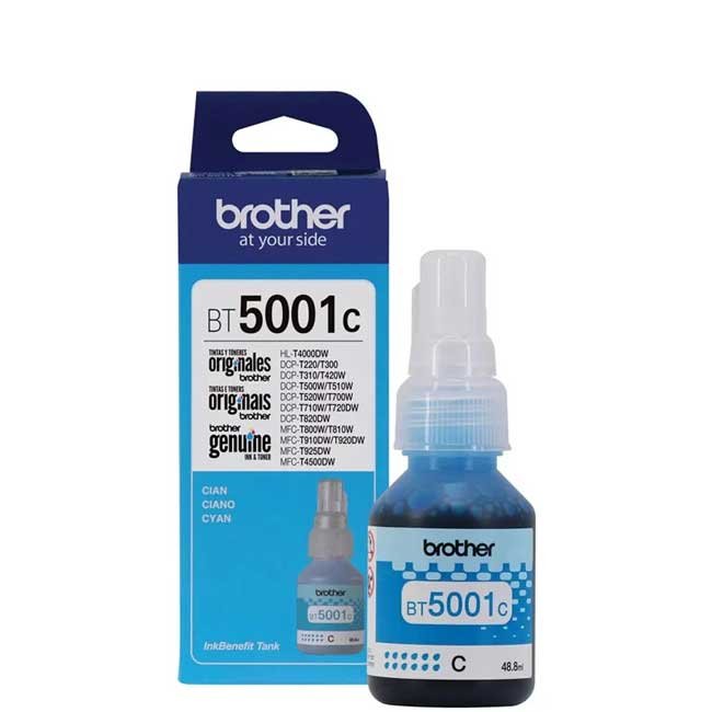 Tinta Brother BT5001C Cian | Para DCP-T300W / T500W / T700W - Calidad Original