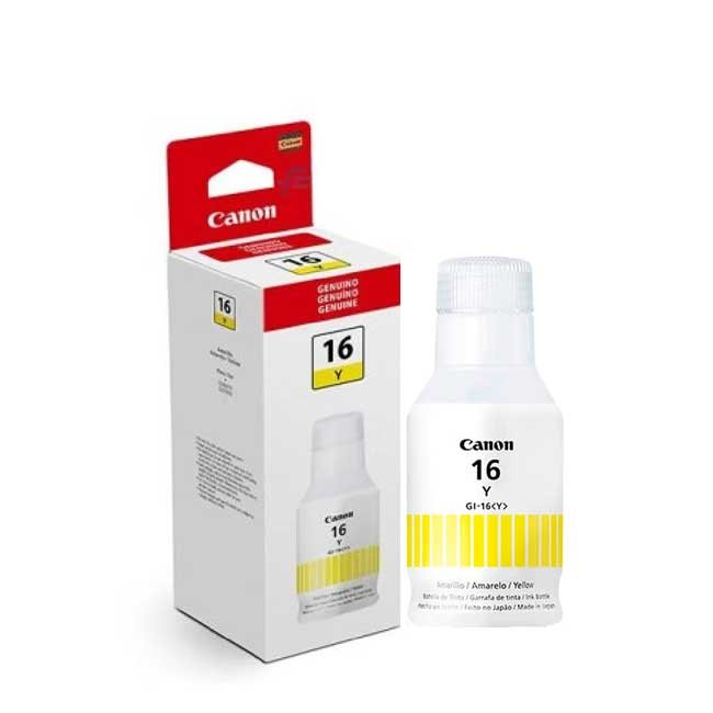 Tinta Canon GI-16 Y Yellow Botella Original para Impresoras Canon