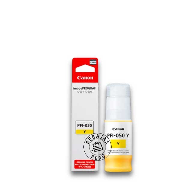 Tinta Canon PFI-050Y Yellow original para Impresoras Canon Calidad
