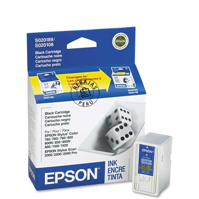 Tinta Epson Negra S189108-AL Original para Stylus Color 740