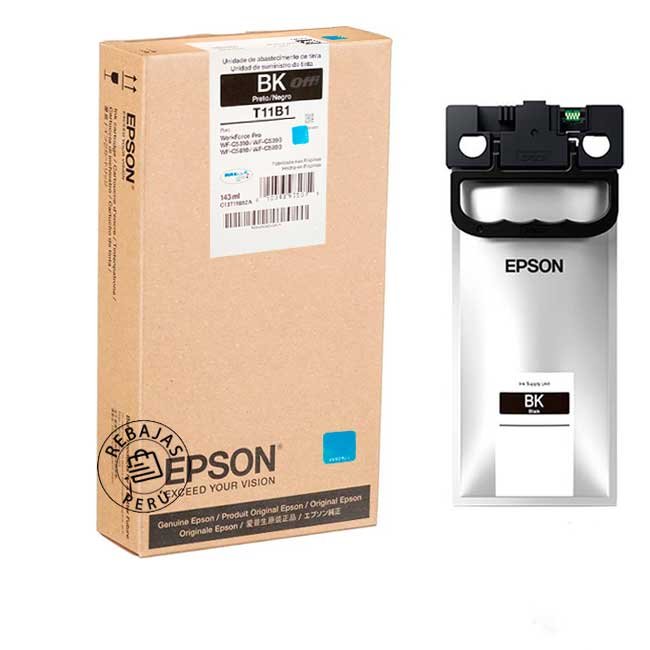 Tinta Epson T11B120-AL Negro XL para WF C5810 C5890 Alto Rendimiento